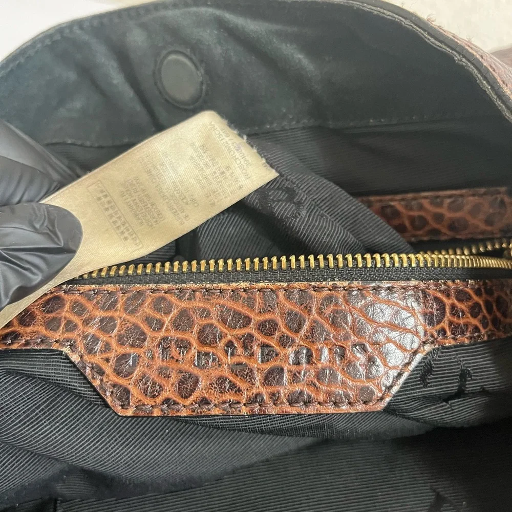 Burberry large peppled Leather Tote Bag in Brown and Black -